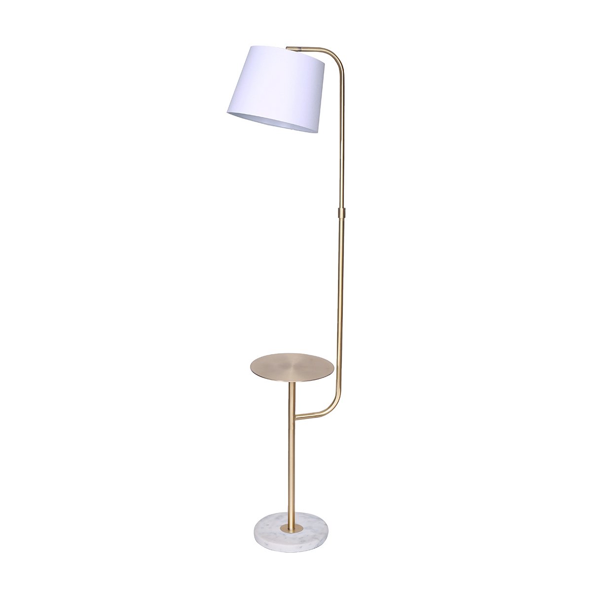 Coffee Tables: Sarantino Marble & Metal End Table Top Floor Lamp