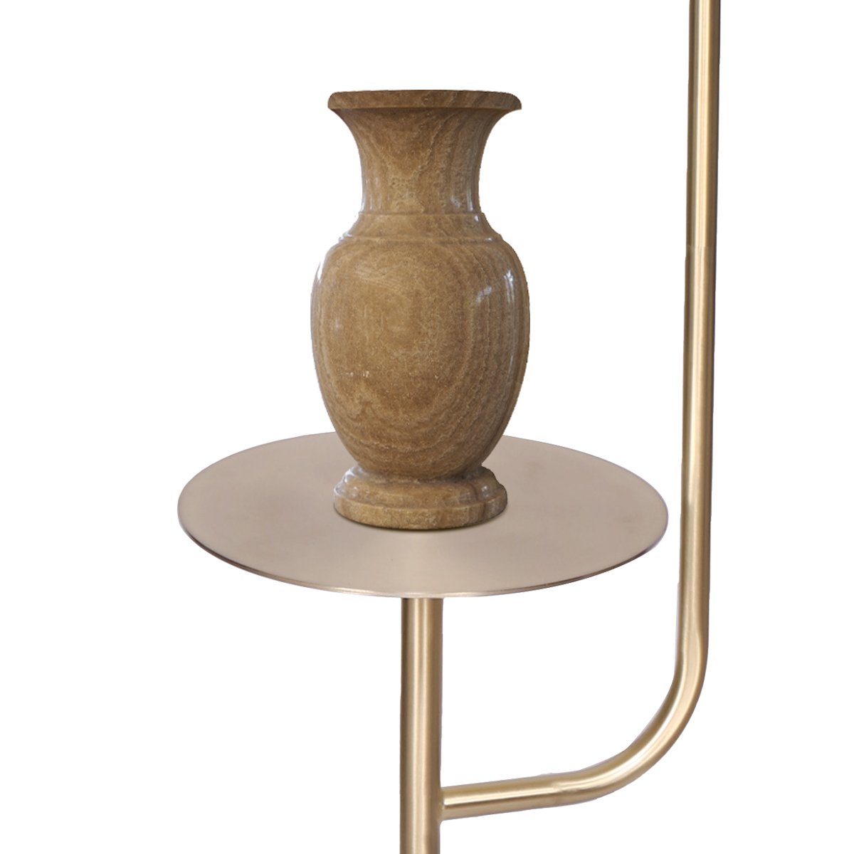 Coffee Tables: Sarantino Marble & Metal End Table Top Floor Lamp