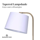 Coffee Tables: Sarantino Marble & Metal End Table Top Floor Lamp