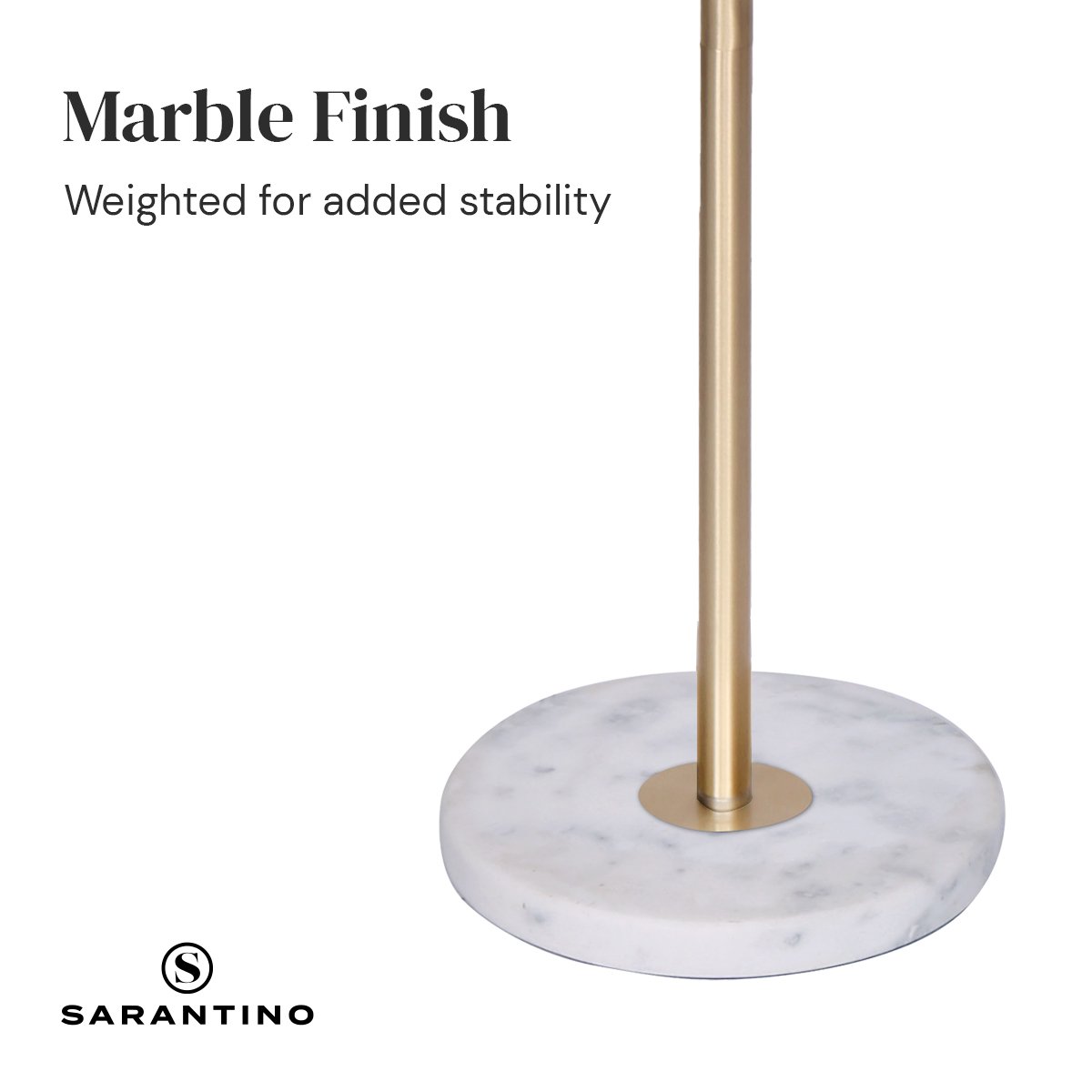 Coffee Tables: Sarantino Marble & Metal End Table Top Floor Lamp