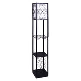 Candles & Diffusers: Sarantino Metal Etagere Floor Lamp with Wine Holder Shelf