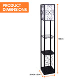 Candles & Diffusers: Sarantino Metal Etagere Floor Lamp with Wine Holder Shelf