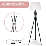 Shower Heads & Screens: Sarantino Tripod Floor Lamp in Metal and Antique Brass