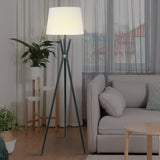 Shower Heads & Screens: Sarantino Tripod Floor Lamp in Metal and Antique Brass