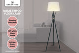 Shower Heads & Screens: Sarantino Tripod Floor Lamp in Metal and Antique Brass