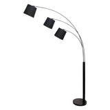 Night Lights & Ambient Lighting: Sarantino 3-Light Arc Floor Lamp Adjustable Black 3 Shades