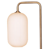 Table Lamps: Sarantino Metal Floor Lamp With Opal Glass Shade