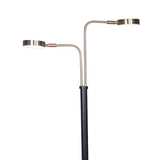 Night Lights & Ambient Lighting: Sarantino LED Metal Floor Lamp with 2 Lights in Brushed Gold and Black Finish