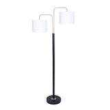 Night Lights & Ambient Lighting: Sarantino Black/Brass Finish Reading Light  Electric Table Lamp