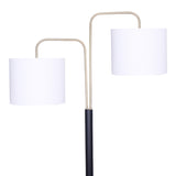 Night Lights & Ambient Lighting: Sarantino Black/Brass Finish Reading Light  Electric Table Lamp