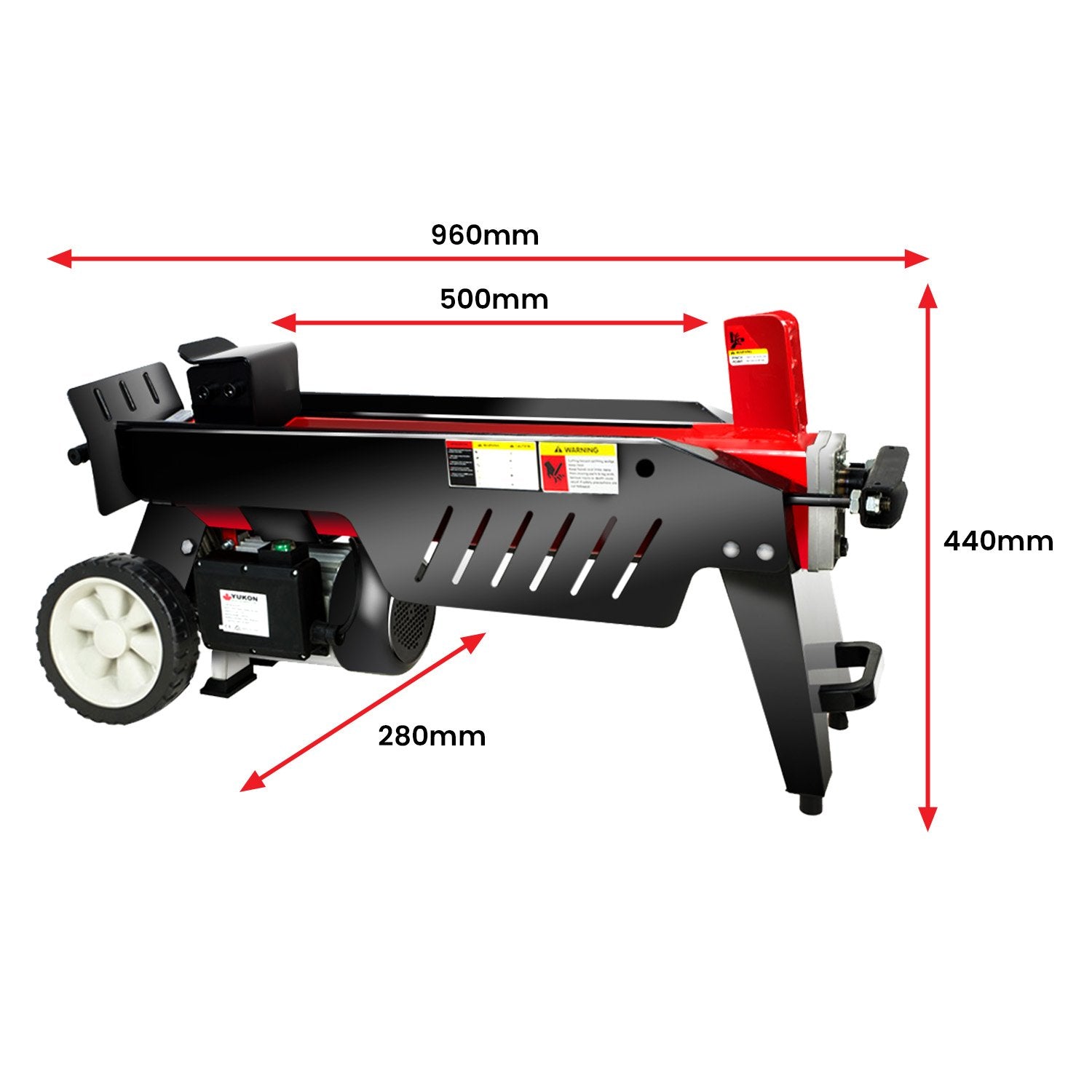 Outdoor Power Equipment: Yukon 7 Ton Electric Log Splitter With Side Protectors Axe Wood Cutter