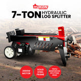 Outdoor Power Equipment: Yukon 7 Ton Electric Log Splitter With Side Protectors Axe Wood Cutter