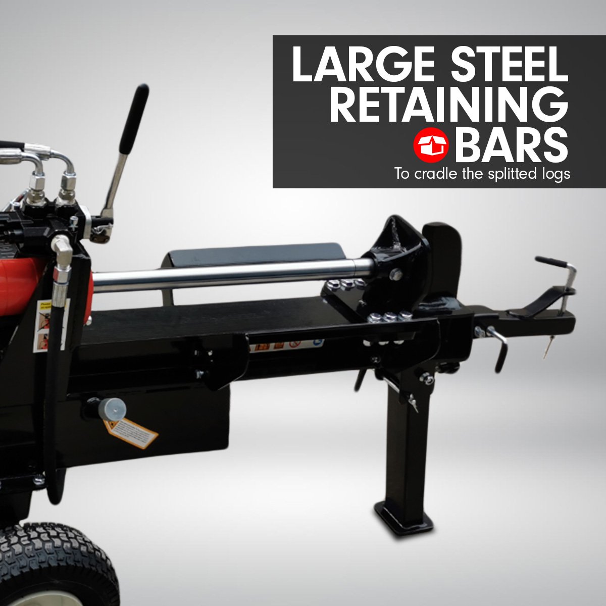 Yukon 18 Ton Petrol Log Splitter Wood Cutter Hydraulic Ram Wood Cutter Firewood Chopper Axe Wedge