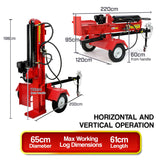 Outdoor Power Equipment: Yukon 60 Ton 420cc Hydraulic Log Splitter Petrol Engine Wood Firewood Cutter