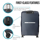 Suitcases: Olympus Astra 20in Lightweight Hard Shell Suitcase - Aegean Blue