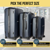 Suitcases: Olympus Astra 20in Lightweight Hard Shell Suitcase - Aegean Blue