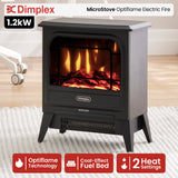 Electric Heaters: Dimplex 1.2kW MicroStove Optiflame Portable Electric Fire Stove