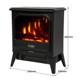 Electric Heaters: Dimplex 1.2kW MicroStove Optiflame Portable Electric Fire Stove