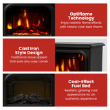 Electric Heaters: Dimplex 1.2kW MicroStove Optiflame Portable Electric Fire Stove