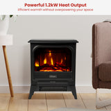 Electric Heaters: Dimplex 1.2kW MicroStove Optiflame Portable Electric Fire Stove