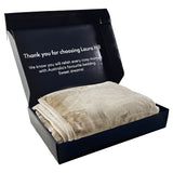Blankets & Throws: Laura Hill Mink Blanket Double Sided 600GSM Queen Size Beige