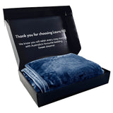 Blankets & Throws: Laura Hill 600gsm Faux Mink Blanket Queen Size Double-sided Throw Rug Large Super Luxurious Soft - Blue