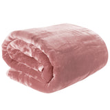 Blankets & Throws: Laura Hill Mink Blanket Queen Size Double-sided Soft Plush Bed Faux Throw Rug 220 X 240cm (pink)