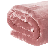 Blankets & Throws: Laura Hill Mink Blanket Queen Size Double-sided Soft Plush Bed Faux Throw Rug 220 X 240cm (pink)
