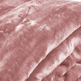 Blankets & Throws: Laura Hill Mink Blanket Queen Size Double-sided Soft Plush Bed Faux Throw Rug 220 X 240cm (pink)
