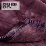 Blankets & Throws: Laura Hill Mink Blanket Throw Purple Double Sided Queen Size Soft Plush Bed Faux Rug