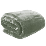 Blankets & Throws: Laura Hill 600-GSM Mink Blanket Queen Size Double-Sided Soft Plush Bed Faux Throw Rug 220 X 240cm Sage