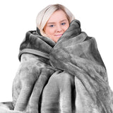 Blankets & Throws: Laura Hill Mink Blanket Double Sided Queen Size Soft Plush Bed Faux Throw Rug 220 X 240cm