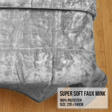 Blankets & Throws: Laura Hill Mink Blanket Double Sided Queen Size Soft Plush Bed Faux Throw Rug 220 X 240cm