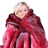 Blankets & Throws: Laura Hill Mink Blanket Double Sided Queen Size Soft Plush Bed Faux Throw Rug 220 X 240cm