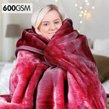 Blankets & Throws: Laura Hill Mink Blanket Double Sided Queen Size Soft Plush Bed Faux Throw Rug 220 X 240cm