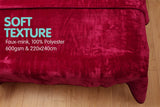 Blankets & Throws: Laura Hill Mink Blanket Double Sided Queen Size Soft Plush Bed Faux Throw Rug 220 X 240cm
