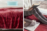 Blankets & Throws: Laura Hill Mink Blanket Double Sided Queen Size Soft Plush Bed Faux Throw Rug 220 X 240cm