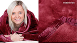 Blankets & Throws: Laura Hill Mink Blanket Double Sided Queen Size Soft Plush Bed Faux Throw Rug 220 X 240cm