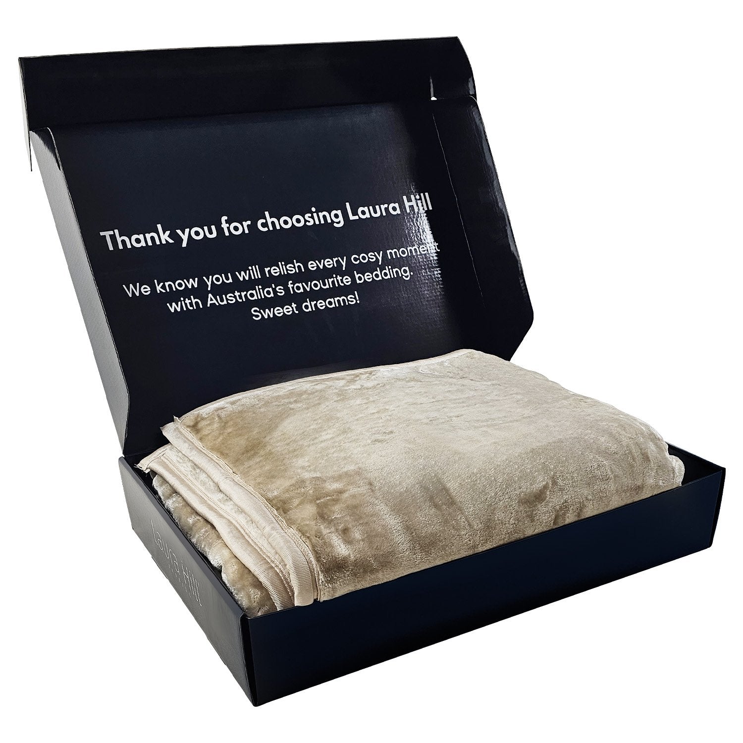 Blankets & Throws: Laura Hill 800-GSM Mink Blanket Queen Size Double-Sided Soft Plush Bed Faux Throw Rug 220 X 240cm Heavy Sage