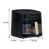 Air Fryers: Morphy Richards 6.5L Digital Air Fryer MRAF72BK w/LED Touch Control Panel 8 Preset Cooking Programs Non Stick Drawer