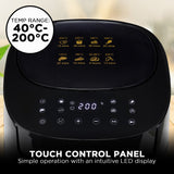 Air Fryers: Morphy Richards 6.5L Digital Air Fryer MRAF72BK w/LED Touch Control Panel 8 Preset Cooking Programs Non Stick Drawer