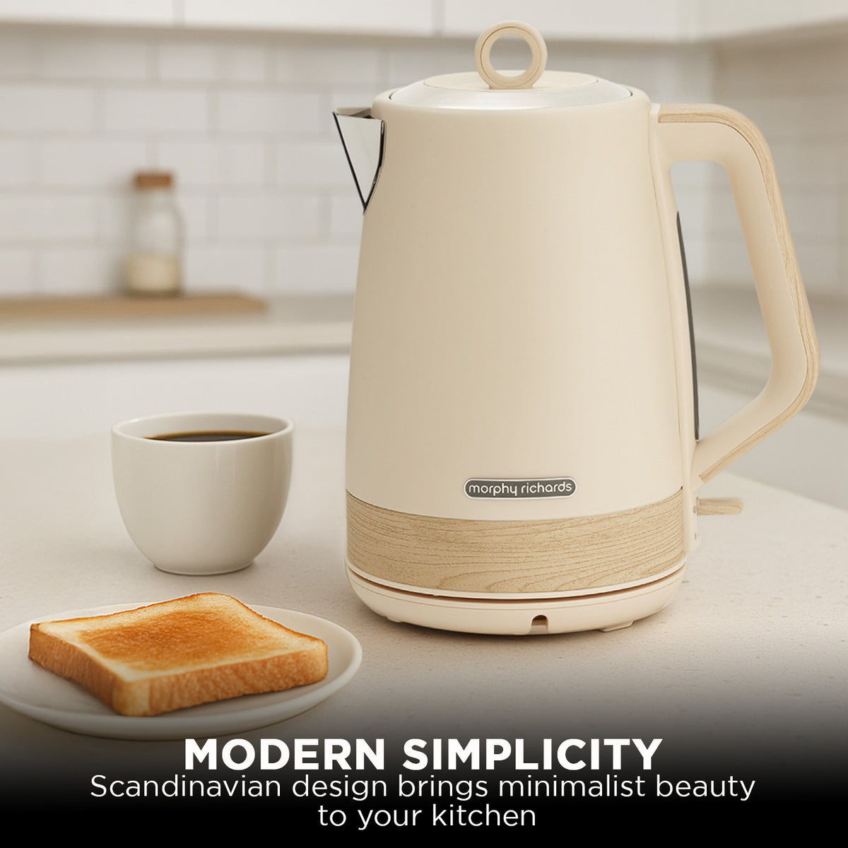 Morphy Richards 1.7L Electric Kettle Essence Scandi Swivel Base Boil-Dry Protection