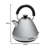 Kettles: Morphy Richards 1.5L Venture Collection Pyramid Kettle in Steel Grey