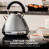 Kettles: Morphy Richards 1.5L Venture Collection Pyramid Kettle in Steel Grey