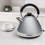 Kettles: Morphy Richards 1.5L Venture Collection Pyramid Kettle in Steel Grey