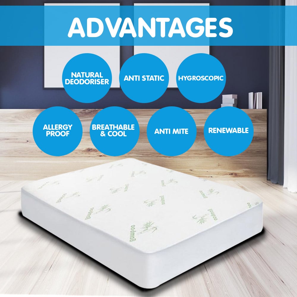 Mattress Protectors: Laura Hill Bamboo Mattress Protector- Double