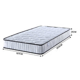 Mattress Toppers: Laura Hill King Single Size Mattress Pocket Spring High Density Foam For Bed