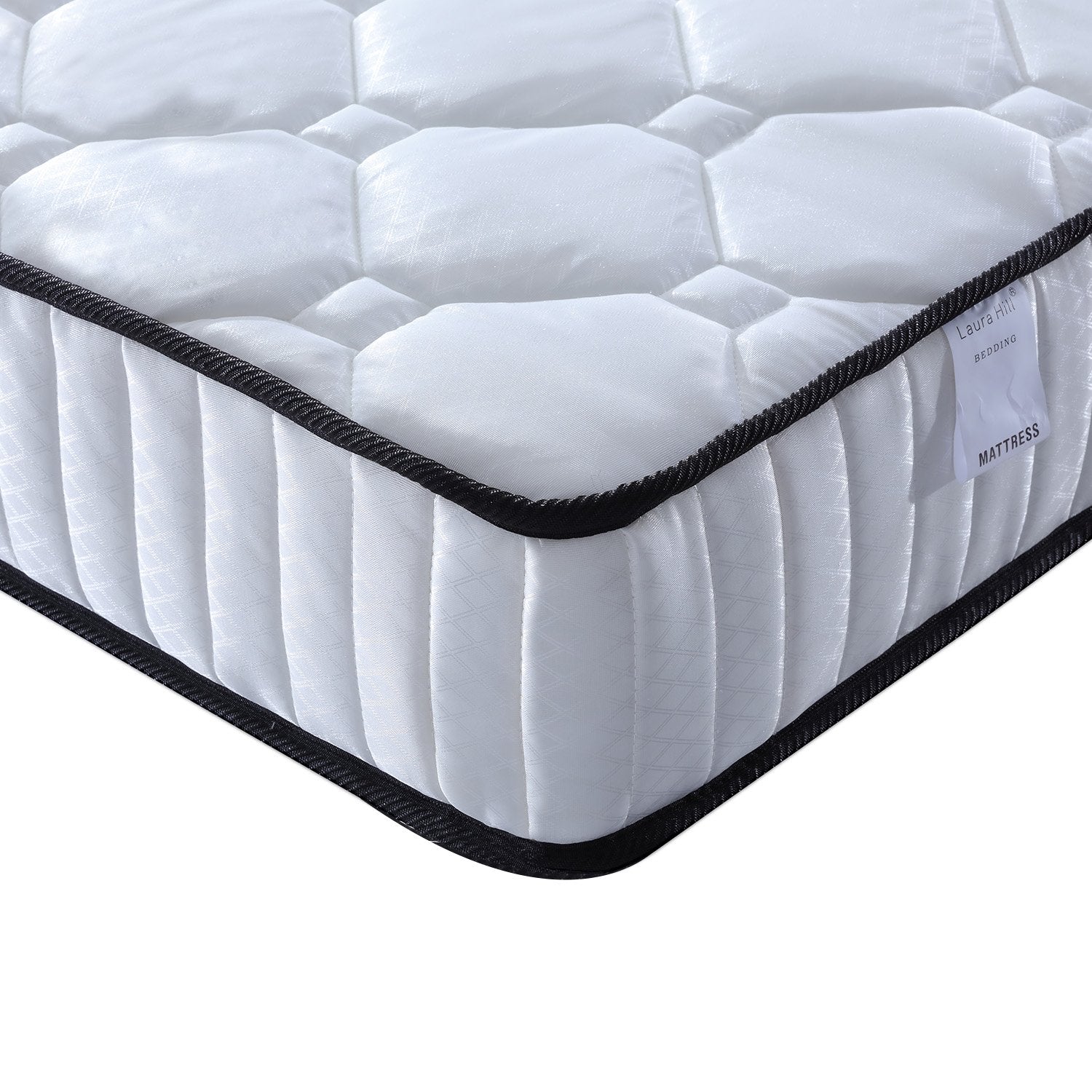 Mattress Toppers: Laura Hill King Single Size Mattress Pocket Spring High Density Foam For Bed