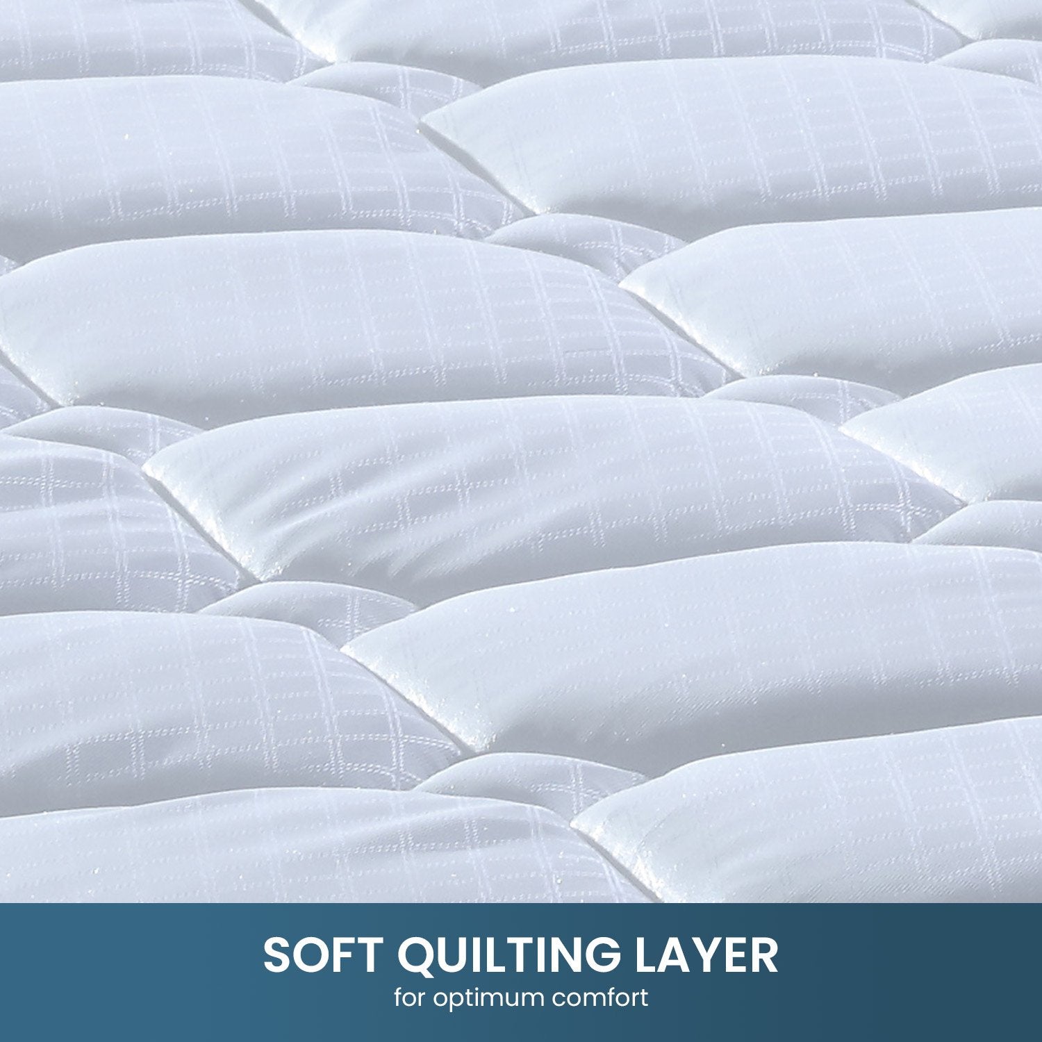Mattress Toppers: Laura Hill King Single Size Mattress Pocket Spring High Density Foam For Bed