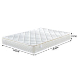 Mattress Toppers: Laura Hill Mattress Queen Size Pillow Top Pocket Spring High Density Foam 22cm